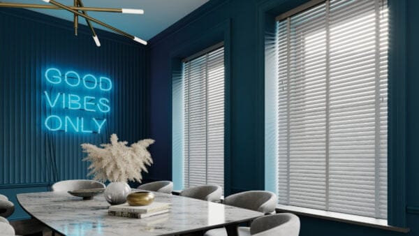 Arctic Oak Wood Grain Faux Wood Venetian Blind