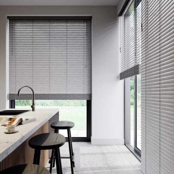 Lunar Oak Wood Grain Faux Wood Venetian Blind