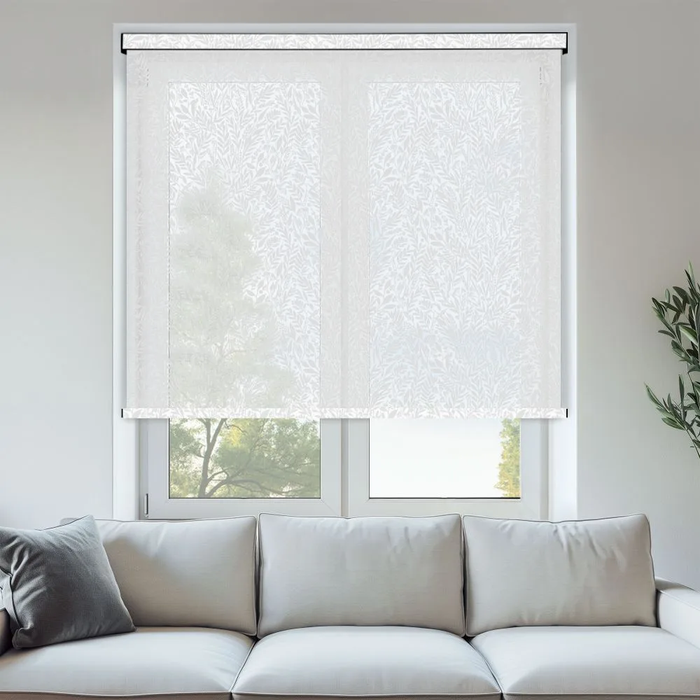 Petal White Sheer Roller Blind
