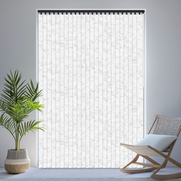 Marble Silver PVC Vertical Blind