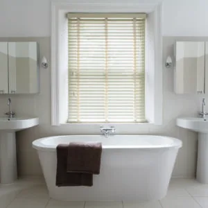 Faux Wood Venetian Blinds - PVC Waterproof