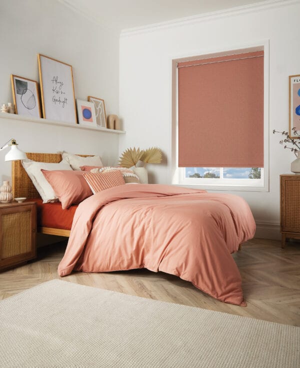 Dunham Terracotta Blackout Roller Blind