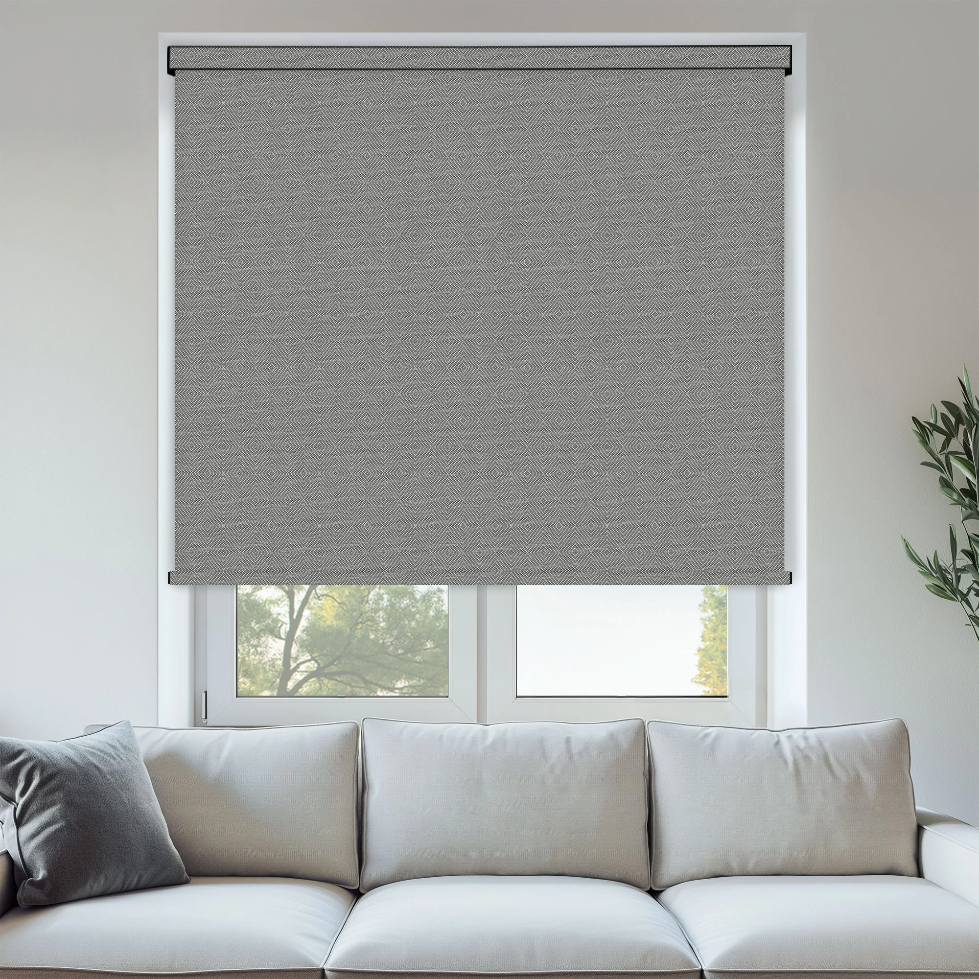 Dunham Slate Blackout Roller Blind