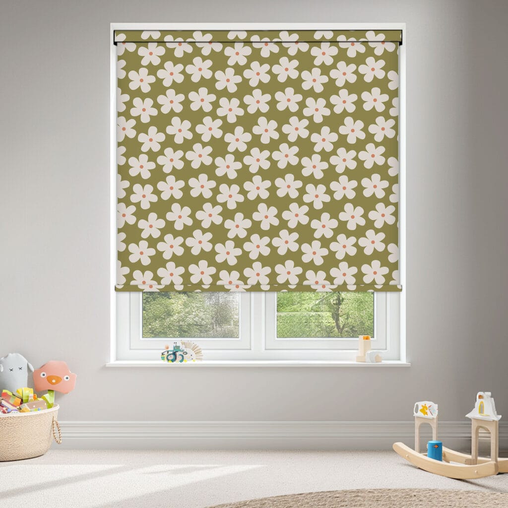 Daisy Khaki Blackout Roller Blind