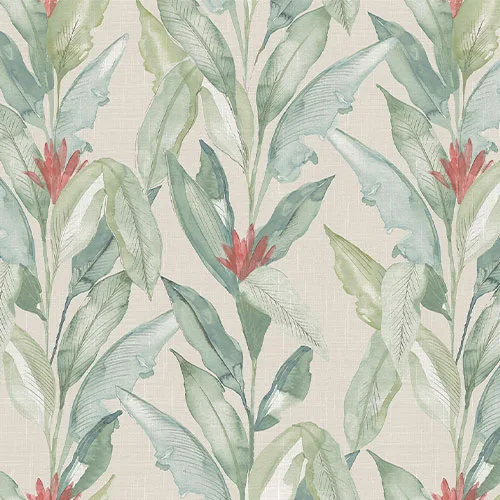 Paradise Palm Green Blackout Roller Blind