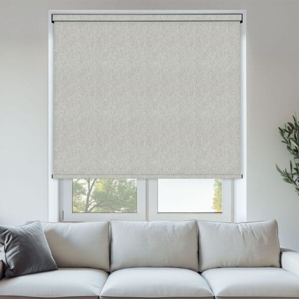 Herringbone Stone Blackout Roller Blind