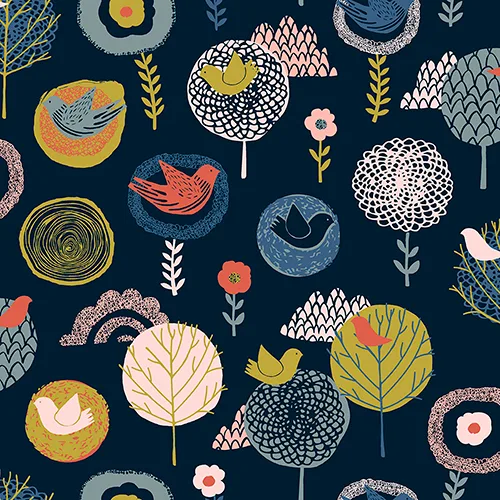 Birdsong Crush Roller Blind