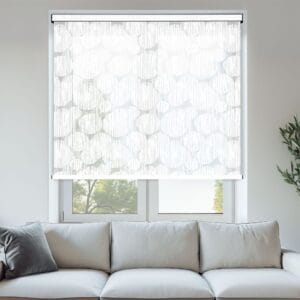Bubbles White Sheer Roller Blind