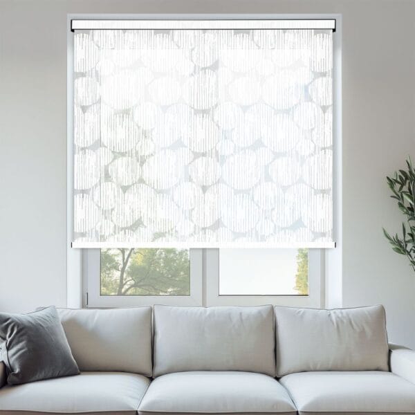 Bubbles White Sheer Roller Blind