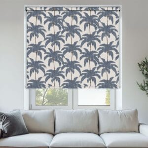 Vintage Palm Indigo Roller Blind