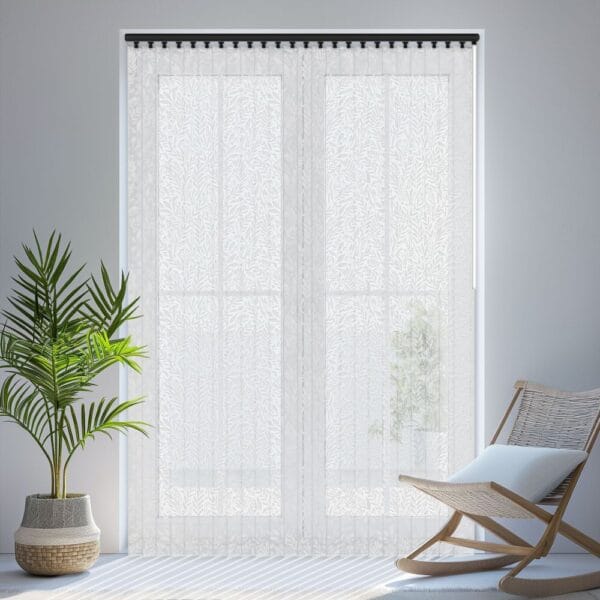 Petal White Sheer Vertical Blind