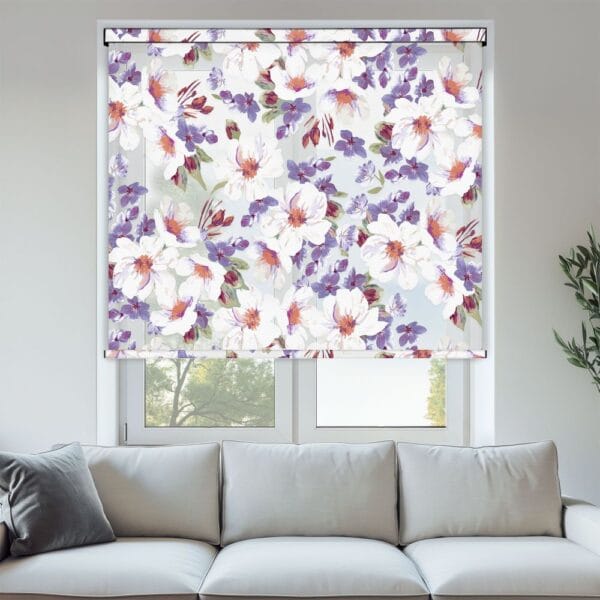 Monet Flower Sheer Roller Blind