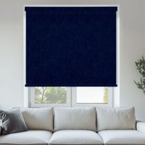 Windsor Navy Velvet Blackout Roller Blind