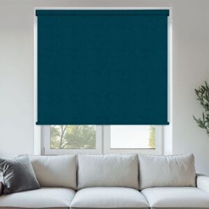 Windsor Teal Velvet Blackout Roller Blind